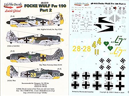 おもちゃ Lifelike Decals 1:48 Focke Wulf Fw 190 Part 2 #48-019 [並行輸入品]