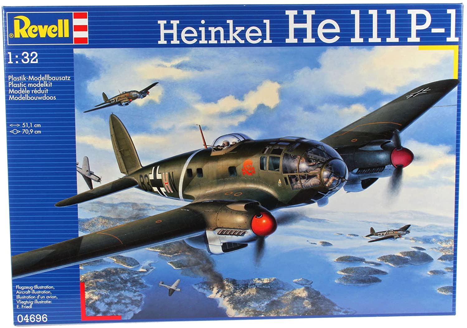 ドイツレベル 1/32 ハインケル He111P 新金型 プラモデル