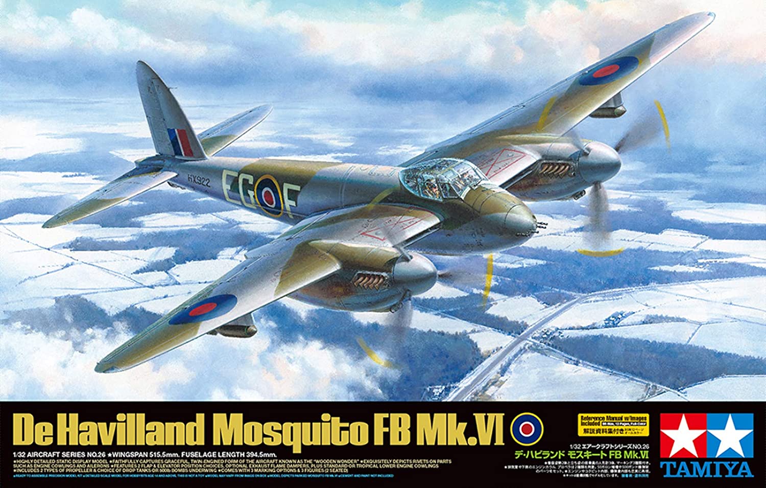 タミヤ 1/32 エアークラフトシリーズ No.26 イギリス空軍 デ・ハビランド モスキート FB Mk.VI プラモデル 60326
