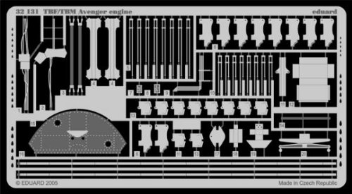 1/32 TBF/TBM アヴェンジャー エンジン用エッチングパーツ for TRUMPETER/32131